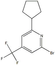 2-Bromo-6-cyclopentyl-4-trifluoromethyl-pyridine结构式