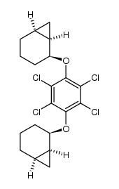 2,3,5,6-tetrachloro-1,4-bis(endo-bicyclo[4.1.0]hept-2-yloxy)benzene结构式