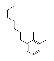 1-heptyl-2,3-dimethylbenzene结构式