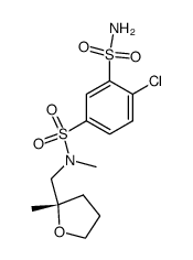 m-Benzenedisulfonamide, 4-chloro-N1-methyl-N1-(tetrahydro-2-methylfurfuryl)-, (+)- (8CI)结构式