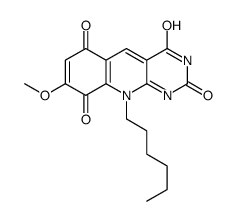 10-hexyl-8-methoxypyrimido[4,5-b]quinoline-2,4,6,9-tetrone结构式