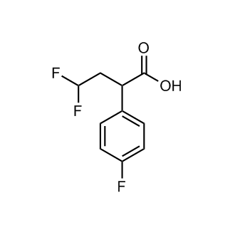 4,4-Difluoro-2-(4-fluorophenyl)butanoicacid Structure