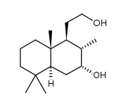 [1S-(1α,2β,3β,4β,4aβ,8aα)] decahydro-3-hydroxyl-2,5,5,8a-tetramethylnaphthalene-1-ethanol结构式