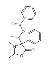 4-(1-benzoyloxy-ethyl)-2,3-dimethyl-4-phenyl-oxazolidin-4-one结构式