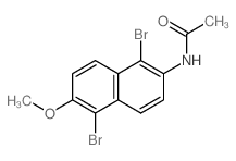 Acetamide,N-(1,5-dibromo-6-methoxy-2-naphthalenyl)- Structure