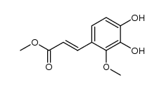 methyl (E)-3-(3,4-dihydroxy-2-methoxyphenyl)propenoate结构式