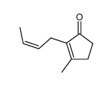 2-[(Z)-2-Butenyl]-3-methyl-2-cyclopenten-1-one Structure
