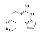 1-(2-pyridin-3-ylethyl)-3-(1,3-thiazol-2-yl)thiourea结构式