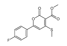 methyl 4-(methylthio)-2-oxo-6-(4-fluorophenyl)-2H-pyran-3-carboxylate Structure