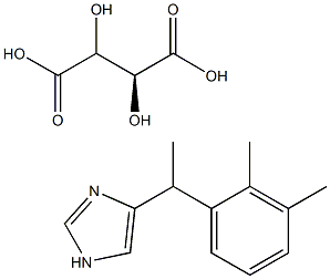 (S)-4-(1-(2,3-dimethylphenyl)ethyl)-1H-imidazole tartrate salt结构式