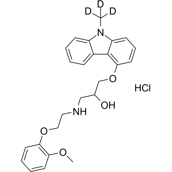 N-Methyl Carvedilol-d3 hydrochloride salt Structure