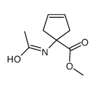 3-Cyclopentene-1-carboxylic acid,1-(acetylamino)-,methyl ester Structure