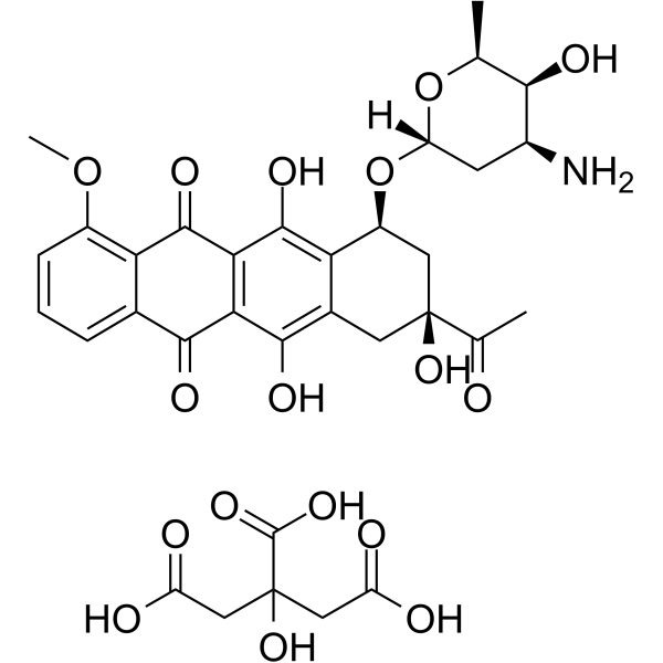 Daunorubicin citrate structure