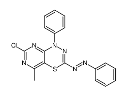 1-(7-chloro-5-methyl-1-phenyl-1H-pyrimido[4,5-e][1,3,4]thiadiazin-3-yl)-2-phenyldiazene结构式