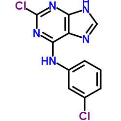 2-Chloro-N-(3-chlorophenyl)-3H-purin-6-amine Structure