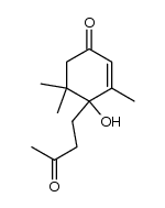 4-hydroxy-3,5,5-trimethyl-4-(3-oxobutyl)cyclohex-2-enone结构式