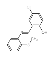 4-chloro-6-[[(2-methylsulfanylphenyl)amino]methylidene]cyclohexa-2,4-dien-1-one结构式
