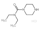 Piperazine-1-carboxylic acid diethylamide hydrochloride Structure