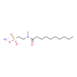 sodium 2-(decanoyl-methyl-amino)ethanesulfonate structure