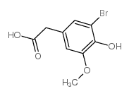 3-溴-4-羟基-5-甲氧基苯乙酸结构式