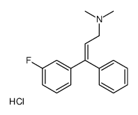 1-(m-Fluorophenyl)-1-phenyl-3-dimethylaminoprop-1-ene hydrochloride结构式