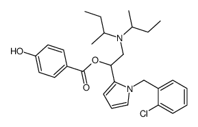 [1-[1-[(2-chlorophenyl)methyl]pyrrol-2-yl]-2-[di(butan-2-yl)amino]ethyl] 4-hydroxybenzoate结构式