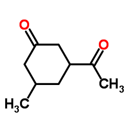 Cyclohexanone, 3-acetyl-5-methyl- (9CI) Structure