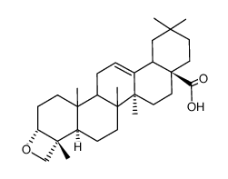 3β,23-Epoxyolean-12-en-28-oic acid Structure