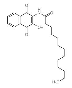 Tridecanamide,N-(1,4-dihydro-3-hydroxy-1,4-dioxo-2-naphthalenyl)- structure