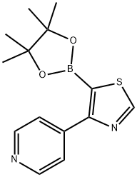 4-(4-Pyridyl)thiazole-5-boronic acid pinacol ester结构式