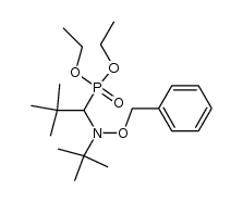 N-tert-butyl-N-(1-diethoxyphosphoryl-2,2-dimethylpropyl)-O-(benzyl)hydroxylamine结构式