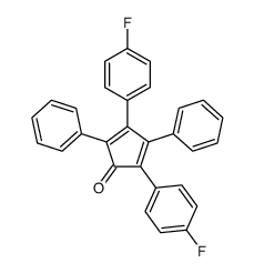 2,4-Bis(4-fluorophenyl)-3,5-diphenyl-2,4-cyclopentadien-1-one结构式