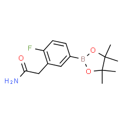 3-(2-Amino-2-oxoethyl)-4-fluorophenylboronic Acid Pinacol Ester Structure