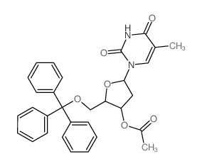 Thymidine,5'-O-(triphenylmethyl)-, 3'-acetate (9CI) structure