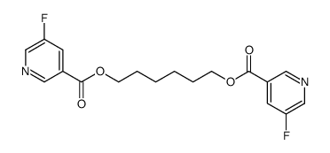 6-(5-fluoropyridine-3-carbonyl)oxyhexyl 5-fluoropyridine-3-carboxylate结构式