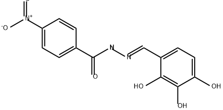 Benzoic acid, 4-nitro-, (2E)-2-[(2,3,4-trihydroxyphenyl)methylene]hydrazide Structure