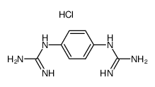 1,4-diguanidobenzene dihydrochloride Structure