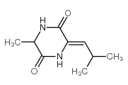2,5-Piperazinedione,3-methyl-6-(2-methylpropylidene)-,(6Z)-(9CI) Structure