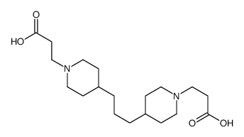 3-[4-[3-[1-(2-carboxyethyl)piperidin-4-yl]propyl]piperidin-1-yl]propanoic acid Structure