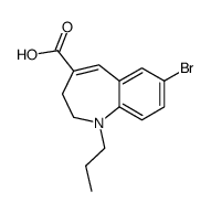 7-bromo-1-propyl-2,3-dihydro-1H-1-benzazepine-4-carboxylic acid结构式