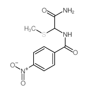 Benzamide,N-[2-amino-1-(methylthio)-2-oxoethyl]-4-nitro- Structure