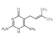 4(3H)-Pyrimidinone,2,6-diamino-5-(3-methyl-2-buten-1-yl)-结构式