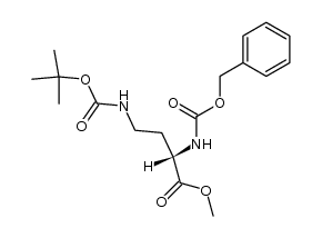(S)-methyl 2-(((benzyloxy)carbonyl)amino)-4-((tert-butoxycarbonyl)amino)butanoate结构式
