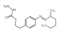 4-[4-(butyl-methyl-amino)diazenylphenyl]butanehydrazide structure