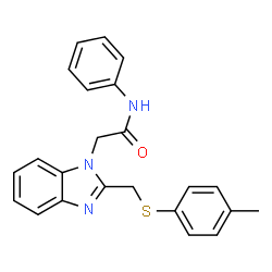 2-(2-([(4-METHYLPHENYL)SULFANYL]METHYL)-1H-1,3-BENZIMIDAZOL-1-YL)-N-PHENYLACETAMIDE structure