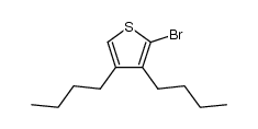 2-bromo-3,4-dibutylthiophene Structure