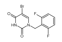 5-bromo-1-(2,6-difluorobenzyl)uracil结构式