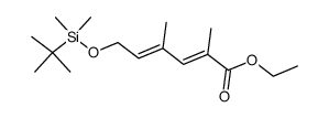 (2E,4E)-ethyl 6-(tert-butyldimethylsilyloxy)-2,4-dimethylhexa-2,4-dienoate Structure