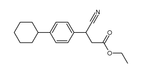 Ethyl 3-cyano-3-(p-cyclohexylphenyl)-propionat结构式