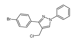 3-(4-bromophenyl)-4-(chloromethyl)-1-phenylpyrazole结构式